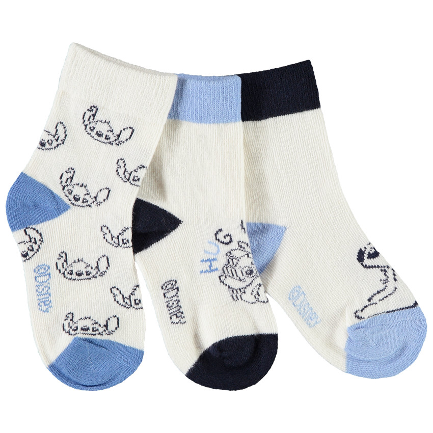 Pack de 3 pares de calcetines Stitch Disney para bebé niño 