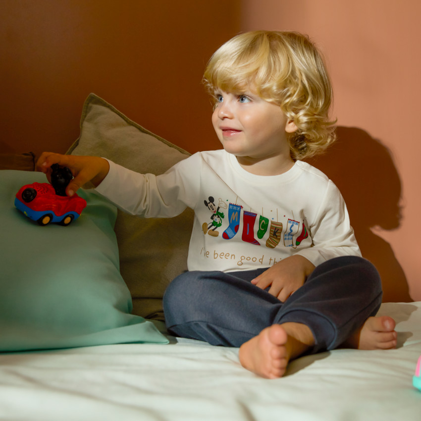 Camiseta de manga larga Mickey Disney Navidad para bebé niño 