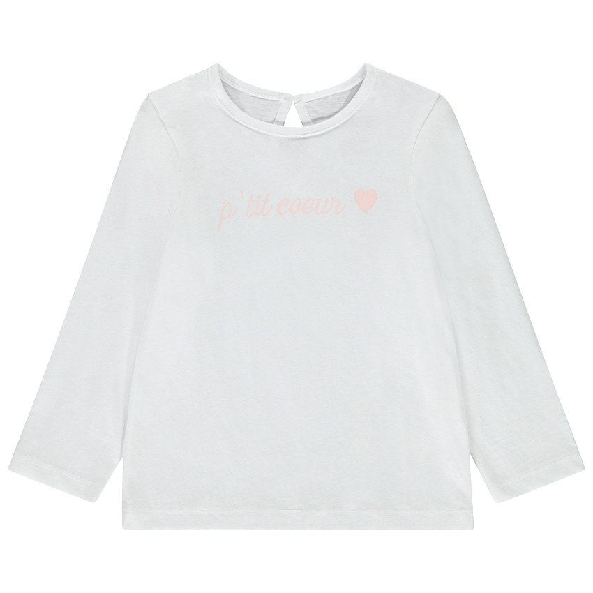 Camiseta de manga larga lisa con estampado para bebé niña  Additional Camiseta de manga larga lisa con estampado para bebé niña