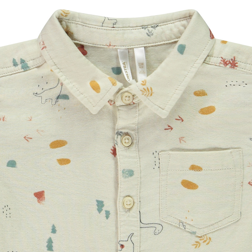 Camisa de manga larga con estampado de dinosaurios para bebé niño 