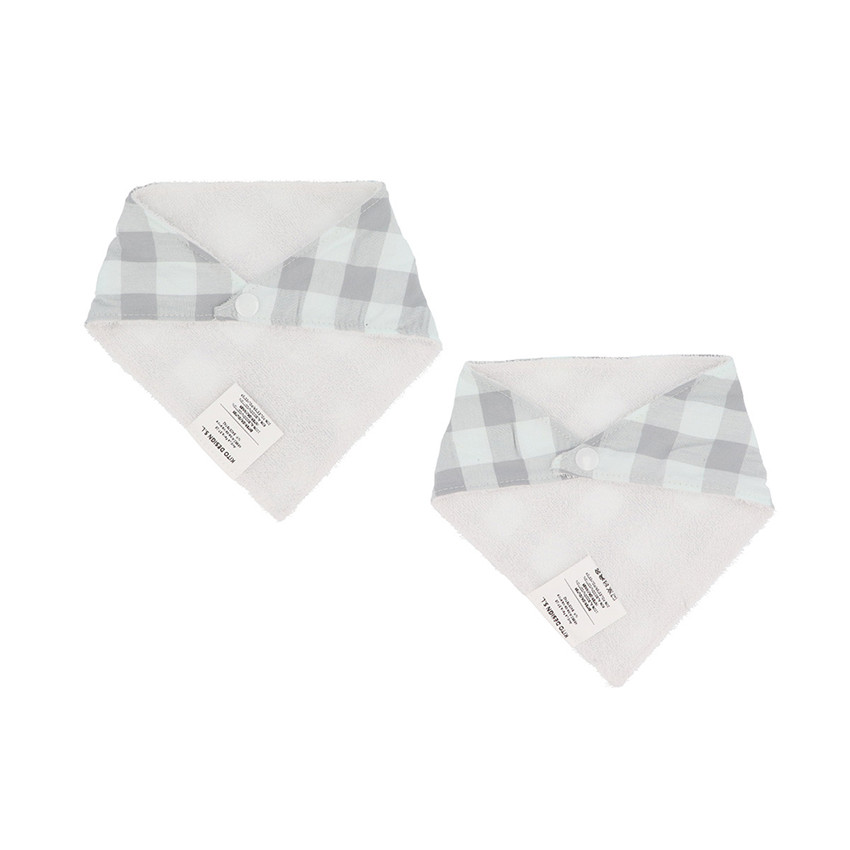 Bandana bebé set 2uds Vichy - Gris 