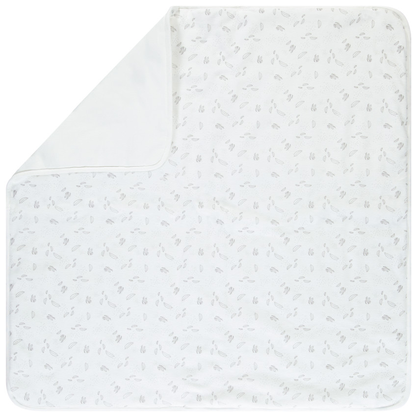 Manta de terciopelo estampado de plumas 