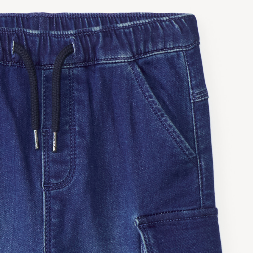 Jean jogger para bebé niño con bolsillos de cargo 