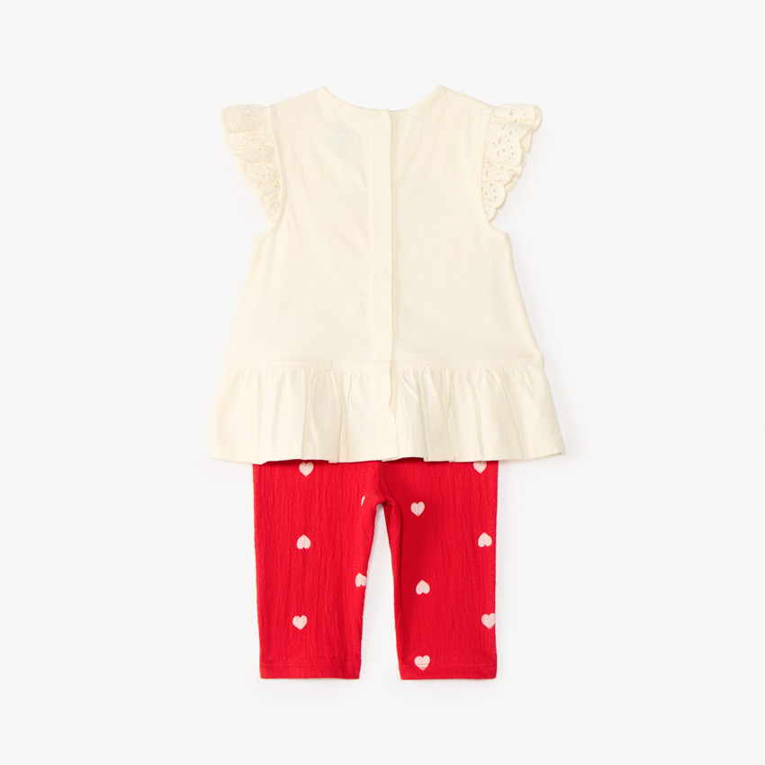 Conjunto de 3 piezas: blusa + pantalón + diadema de Minnie Disney para niña bebé. 