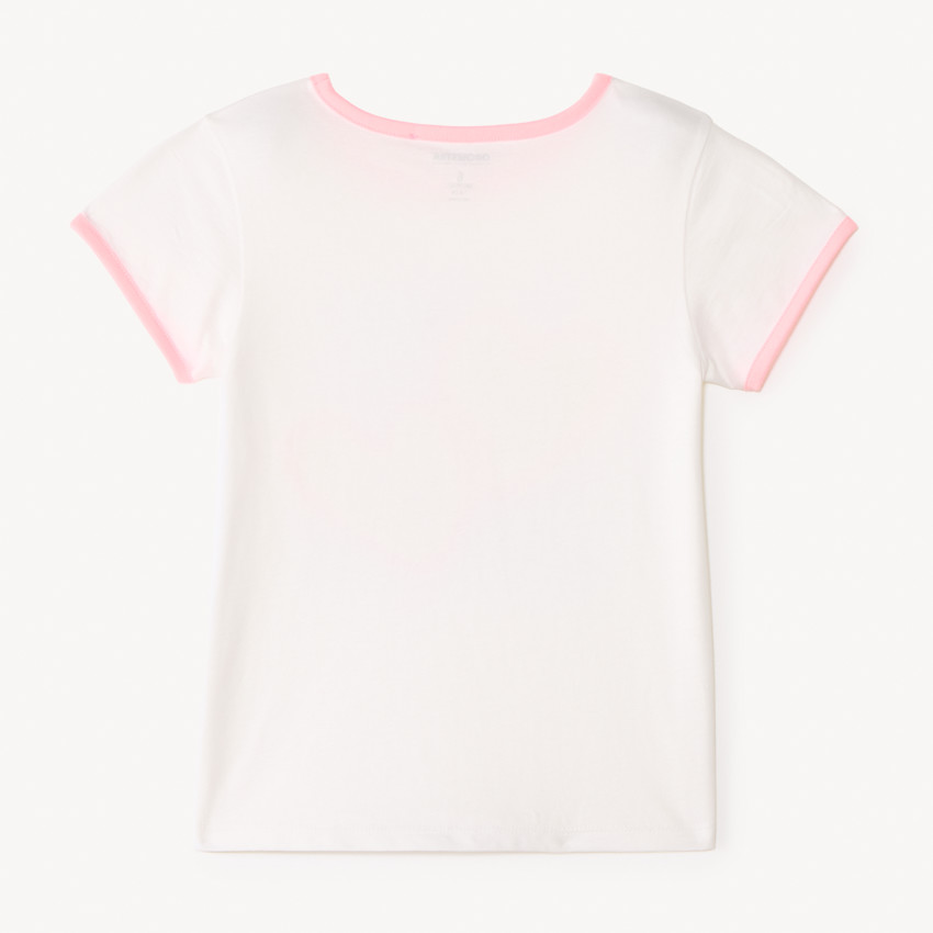 Camiseta de manga corta con motifs de lentejuelas para niña. 