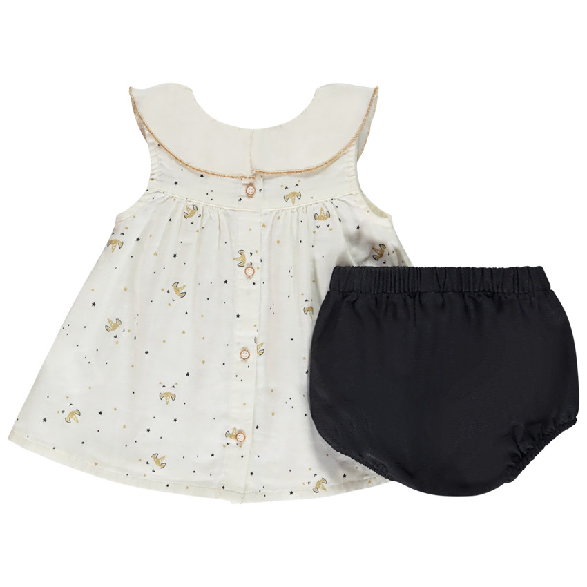 Conjunto de 2 piezas con vestido estampado de unicornios para bebé niña 