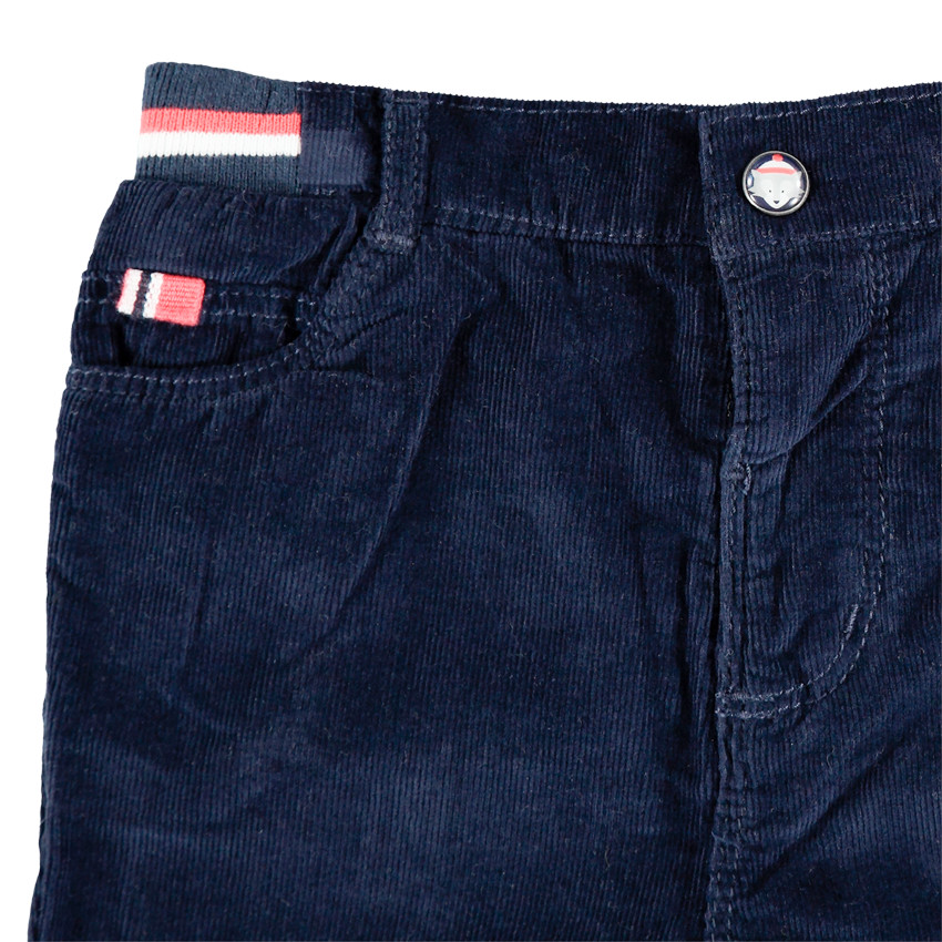 Pantalón de terciopelo con forro de punto y cintura elástica 