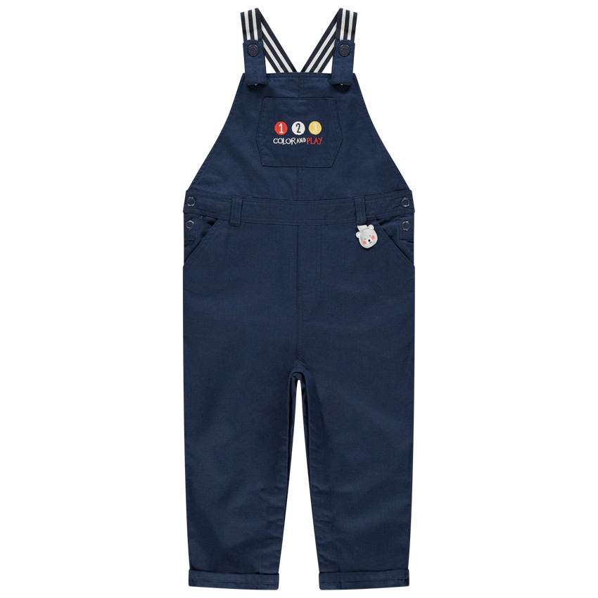 Salopette longue en coton et lin à motifs brodés  Additional Salopette longue en coton et lin à motifs brodés