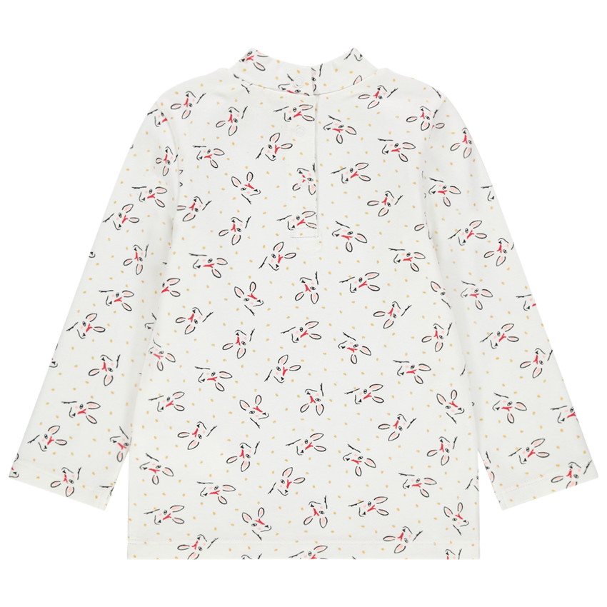 Suéter de cuello alto de algodón bio estampado all-over  Additional Suéter de cuello alto de algodón bio estampado all-over