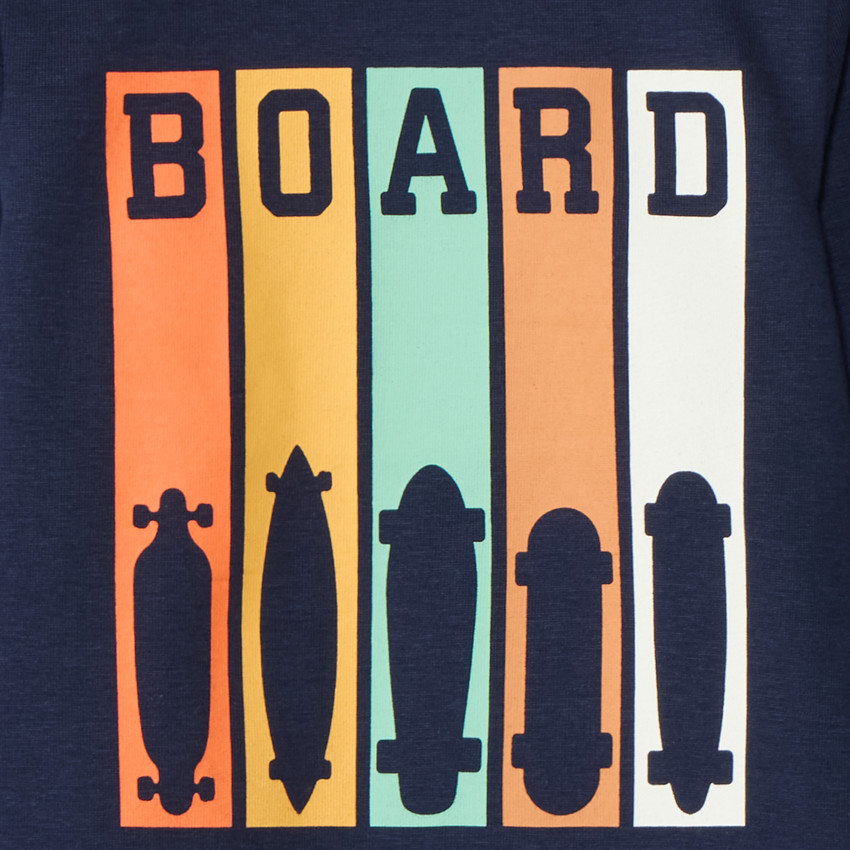 Camiseta térmica estampada de cuello alto para niño 