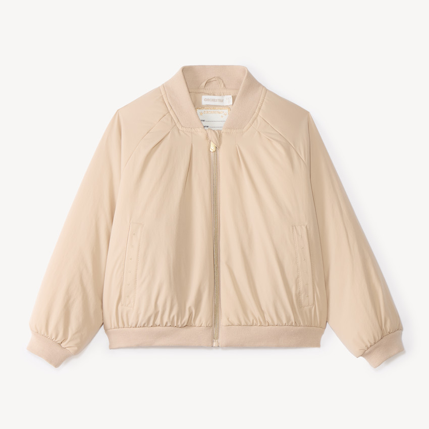 Chaqueta de niña estilo bomber de lona 