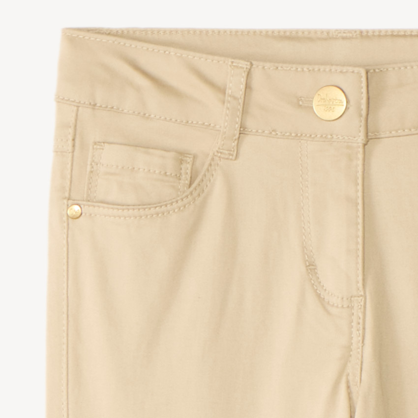Pantalón slim liso para niña 