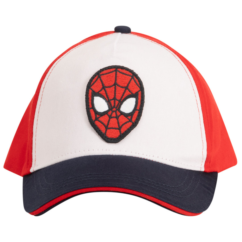 Gorra tricolor con parche de Spider-Man Marvel para niño 