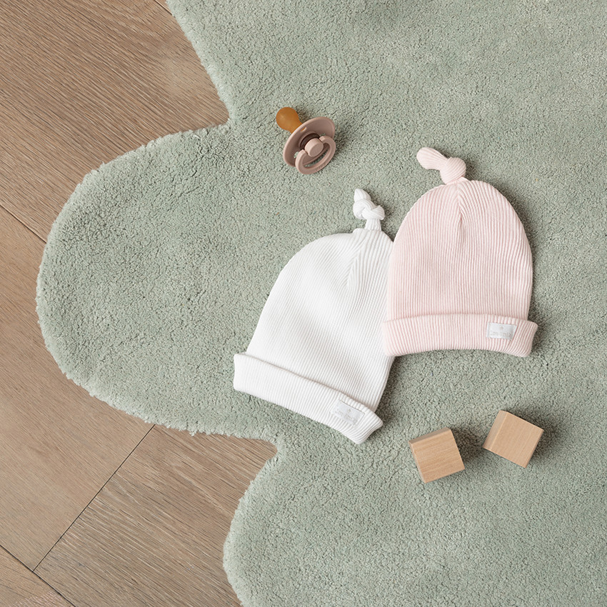 Gorro en punto de canalé de algodón orgánico 