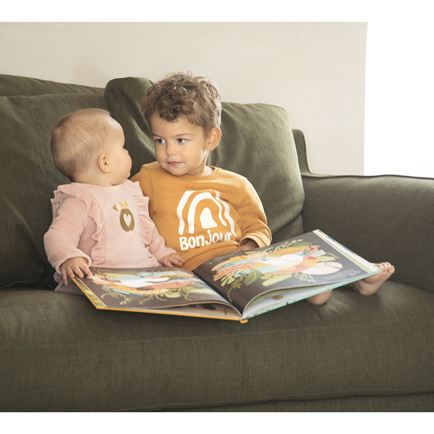 Mono  de manga larga print manzana 