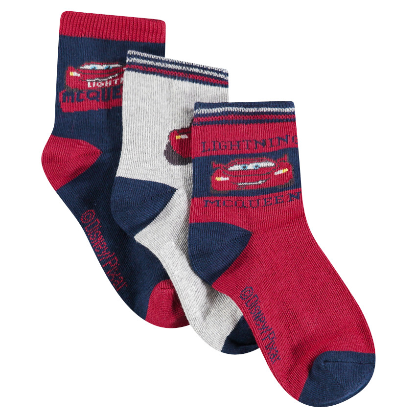 Lote de 3 pares de calcetines Disney con motivo Cars 