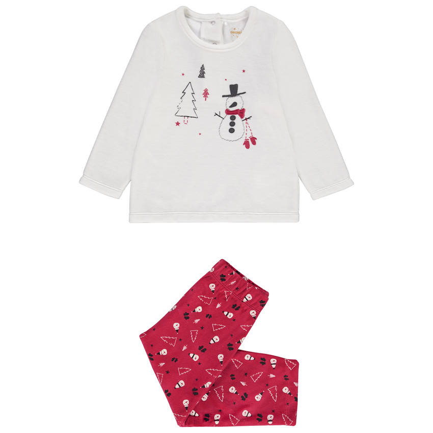 Pijama de terciopelo de 2 piezas para bebé niño 