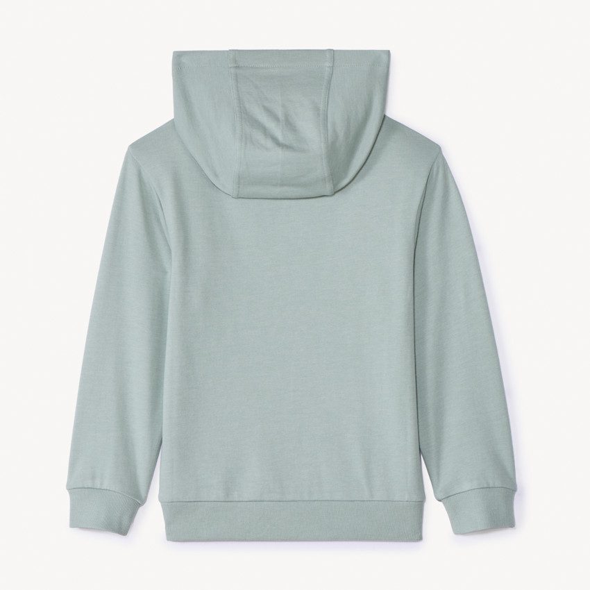 Sudadera de felpa unicolor con capucha para niño 