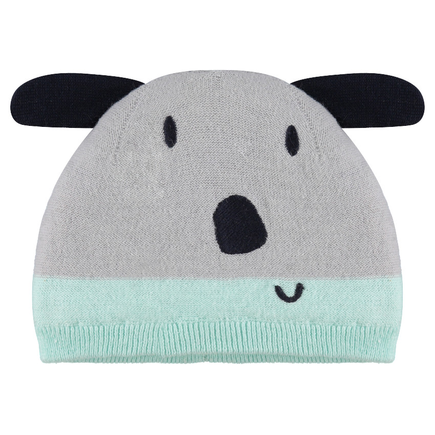 Gorro de punto con forro de borreguillo y orejas de relieve  Additional Gorro de punto con forro de borreguillo y orejas de relieve