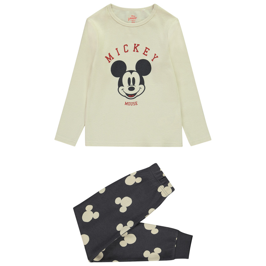 Pijama de 2 piezas de punto nido de abeja Mickey Disney para niño 