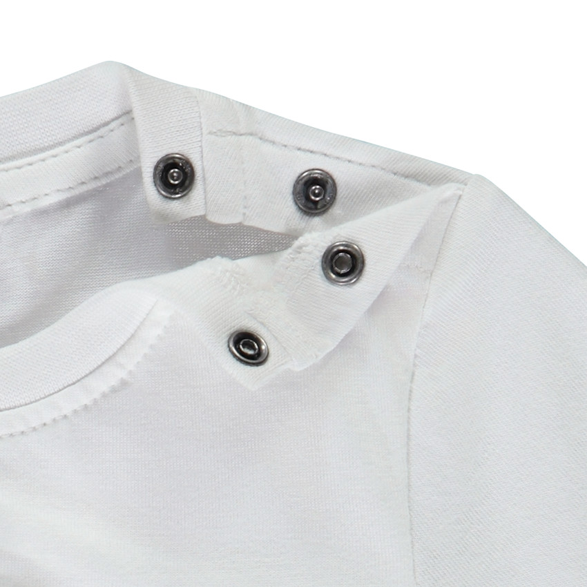 Camiseta de manga corta con print embossado para bebé niño 