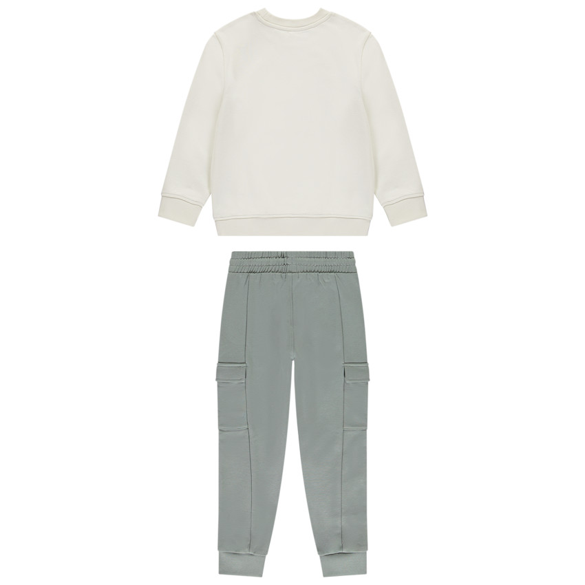 Conjunto de chándal de felpa estampado surf para niño 