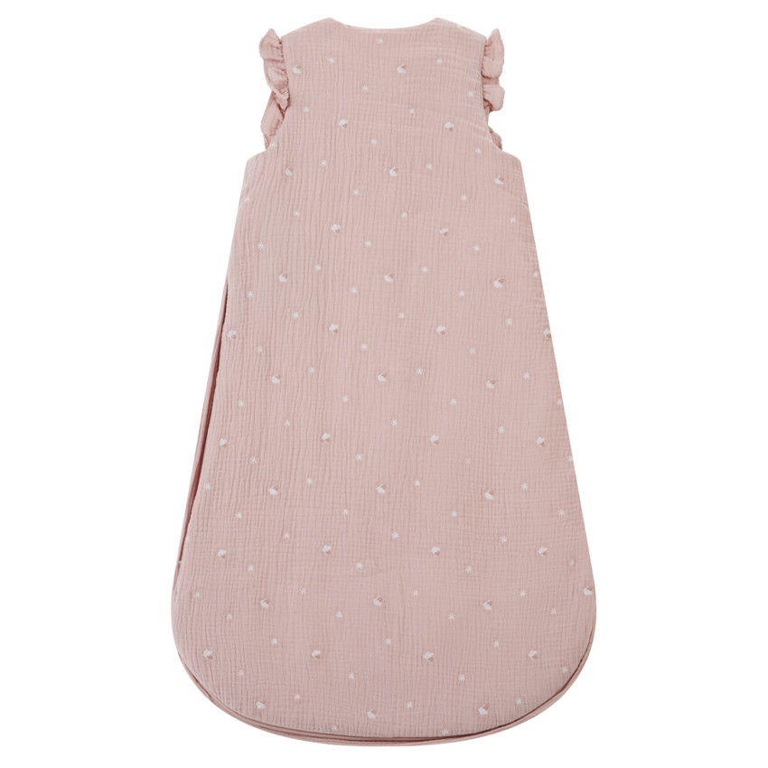 Gigoteuse brodée en double gaze TOG 2 Promenade Bucolique rose 