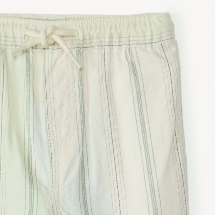 Pantalón recto de tela con rayas verticales para bebé niño 