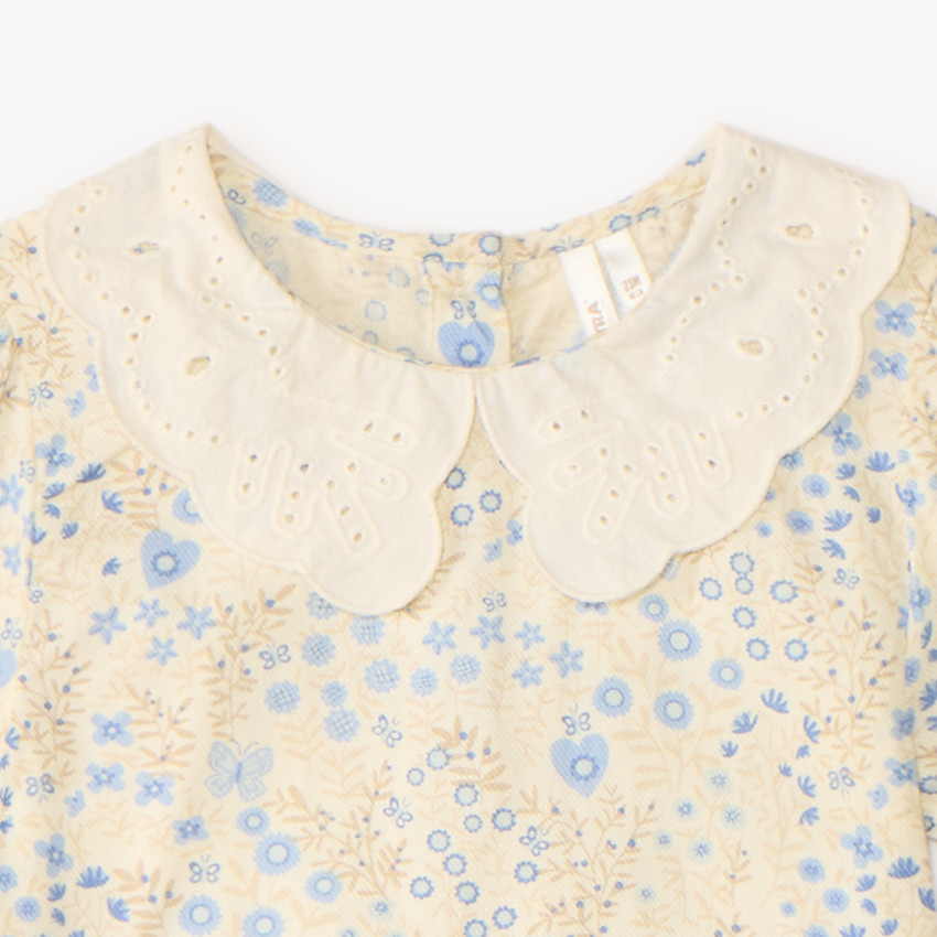 Conjunto de 2 piezas: blusa + leggings floreados para bebé niña 