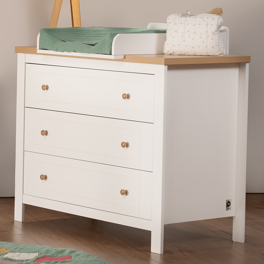 Commode 3 tiroirs avec plan à langer Maidstone 