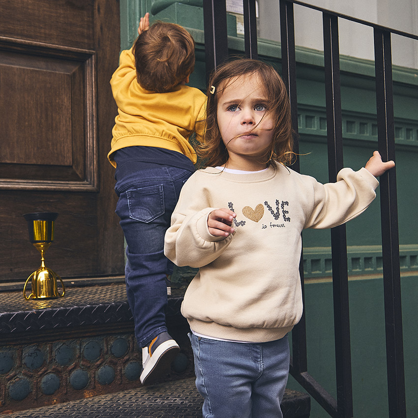 Sudadera de felpa con estampado fantasía para bebé niña 