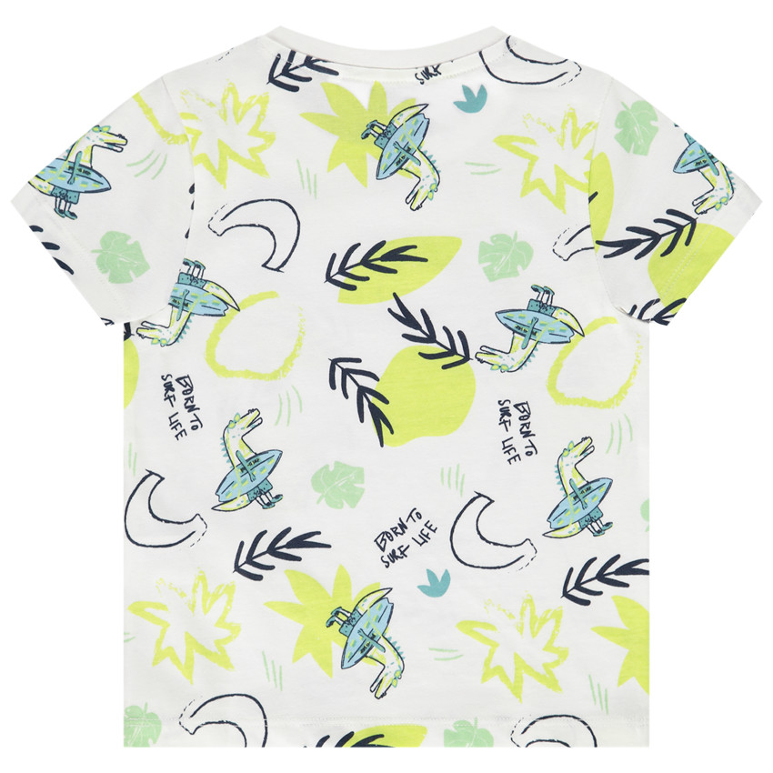 Camiseta manga corta estampada cocodrilo para bebé niño 