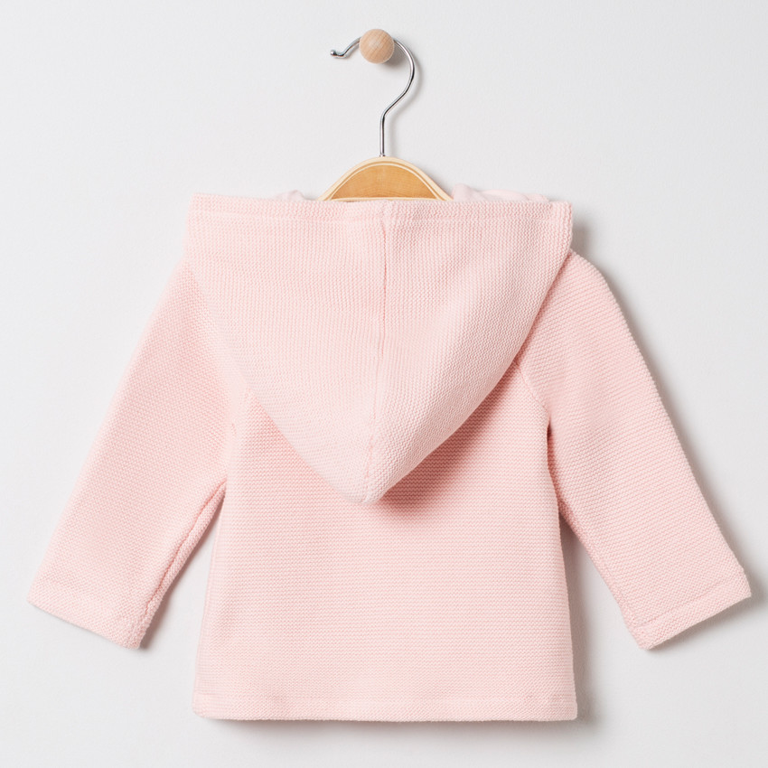 Gilet en tricot à capuche en coton doublé jersey 