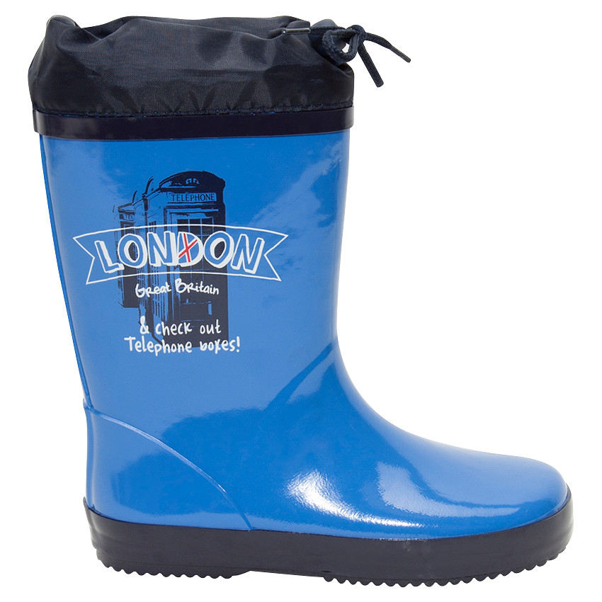 Botas de lluvia lisas con fuelle impermeable 