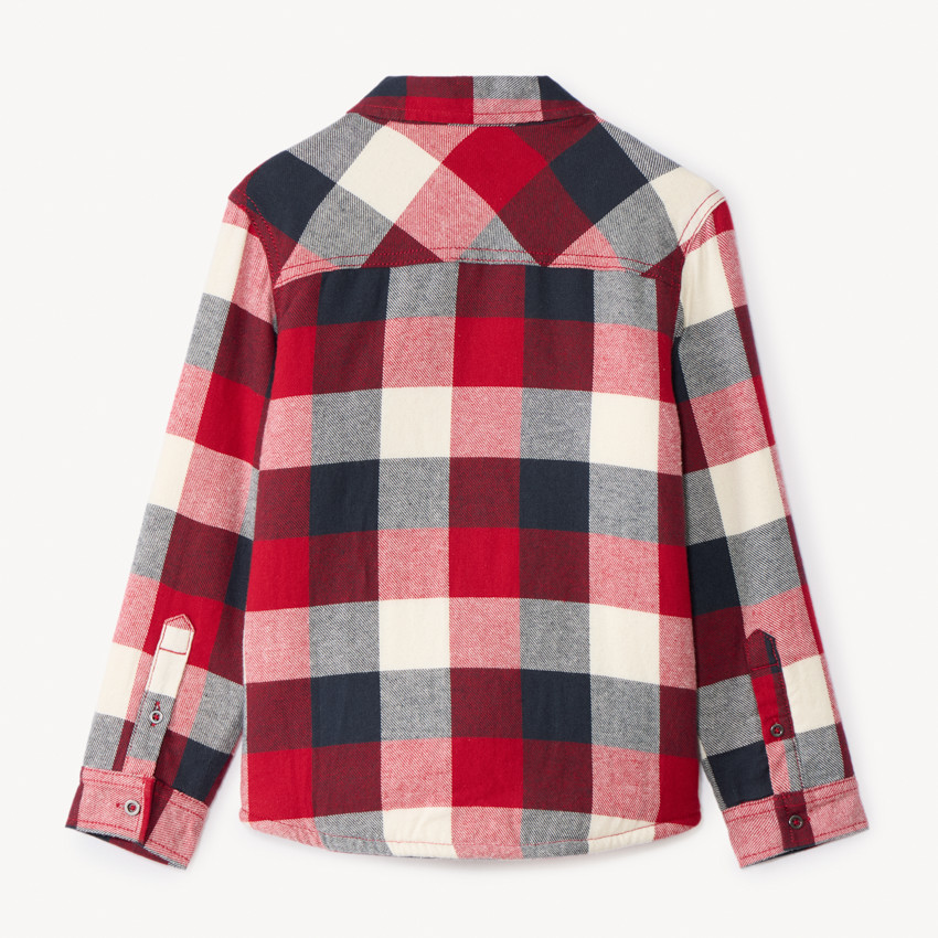 Sobrecamisa de franela con forro a cuadros niño 