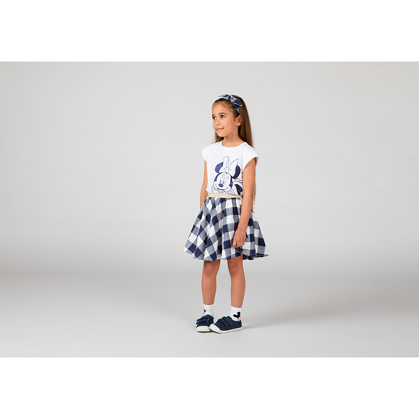 T-shirt forme boîte manches courtes print Minnie Disney pour fille 