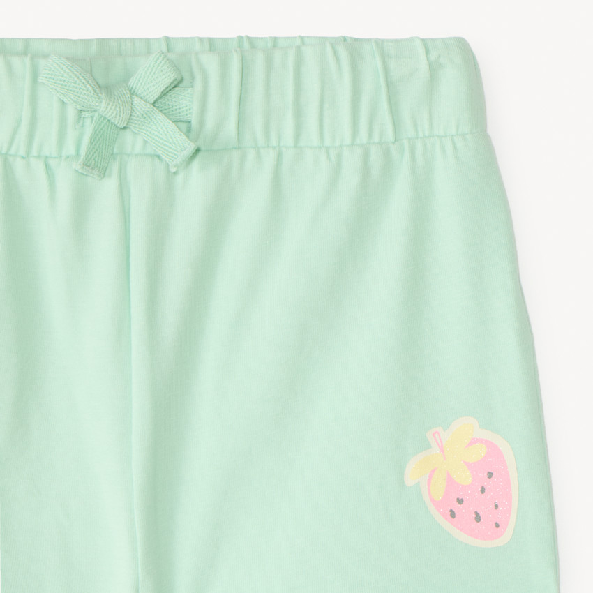 Conjunto de 4 pantalones cortos de jersey estampados para niña. 