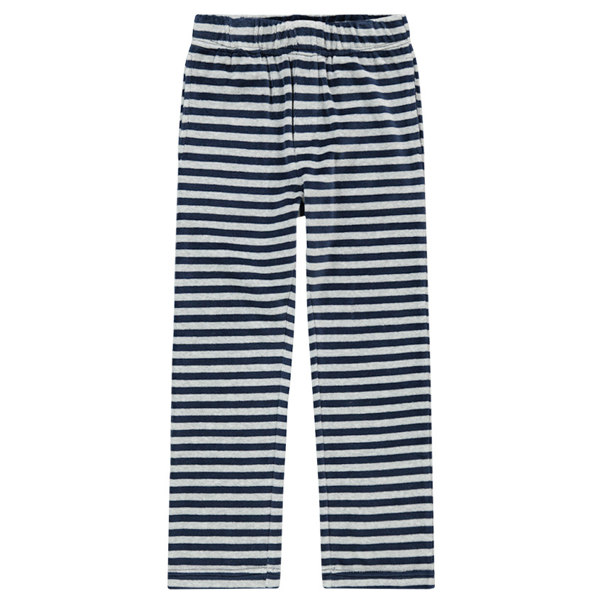 Pijama de terciopelo bicolor con inscripciones bordadas y estampados ©Smiley  Additional Pijama de terciopelo bicolor con inscripciones bordadas y estampados ©Smiley