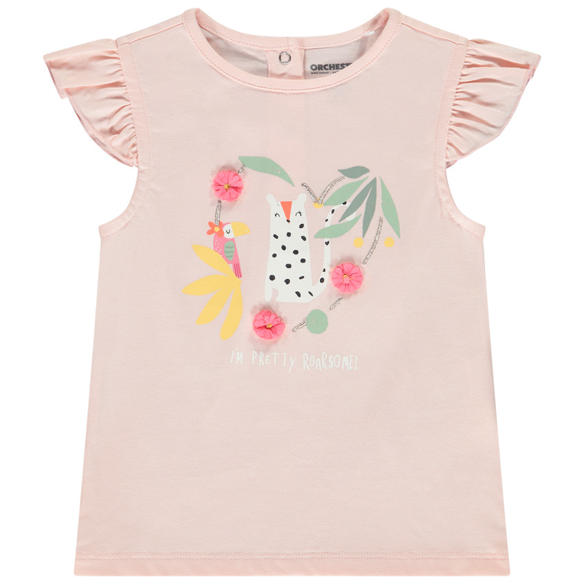 Camisetas manga corta bebe niña clearance