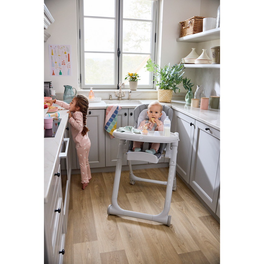 Silla alta multifuncional ajustable Harper gris 