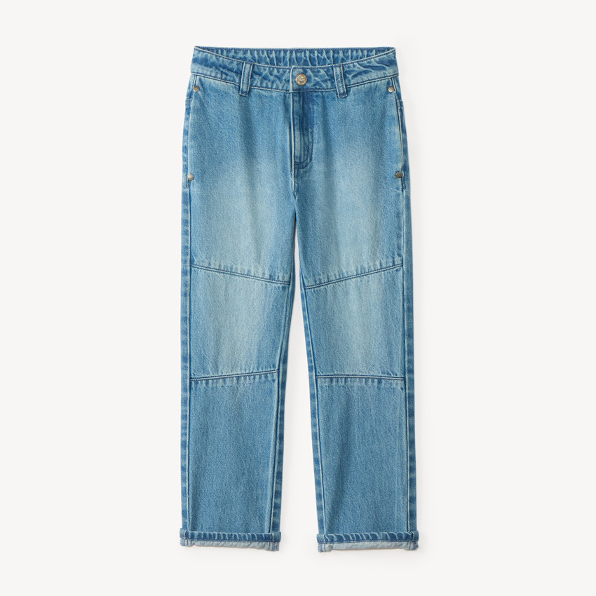 Jeans rectos con efecto de panel para niño 