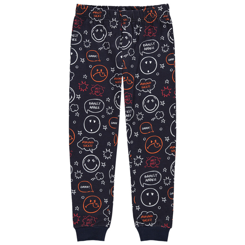 Pyjama en jersey print Smiley 