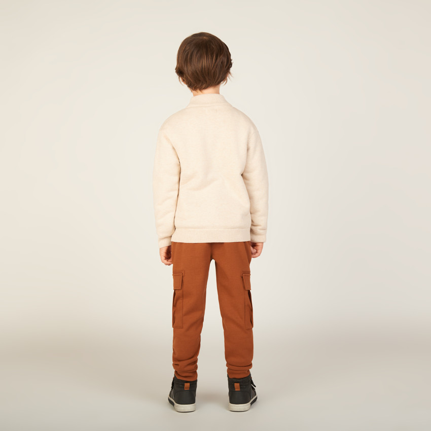 Jersey de punto estampado y forrado de sherpa para niño 