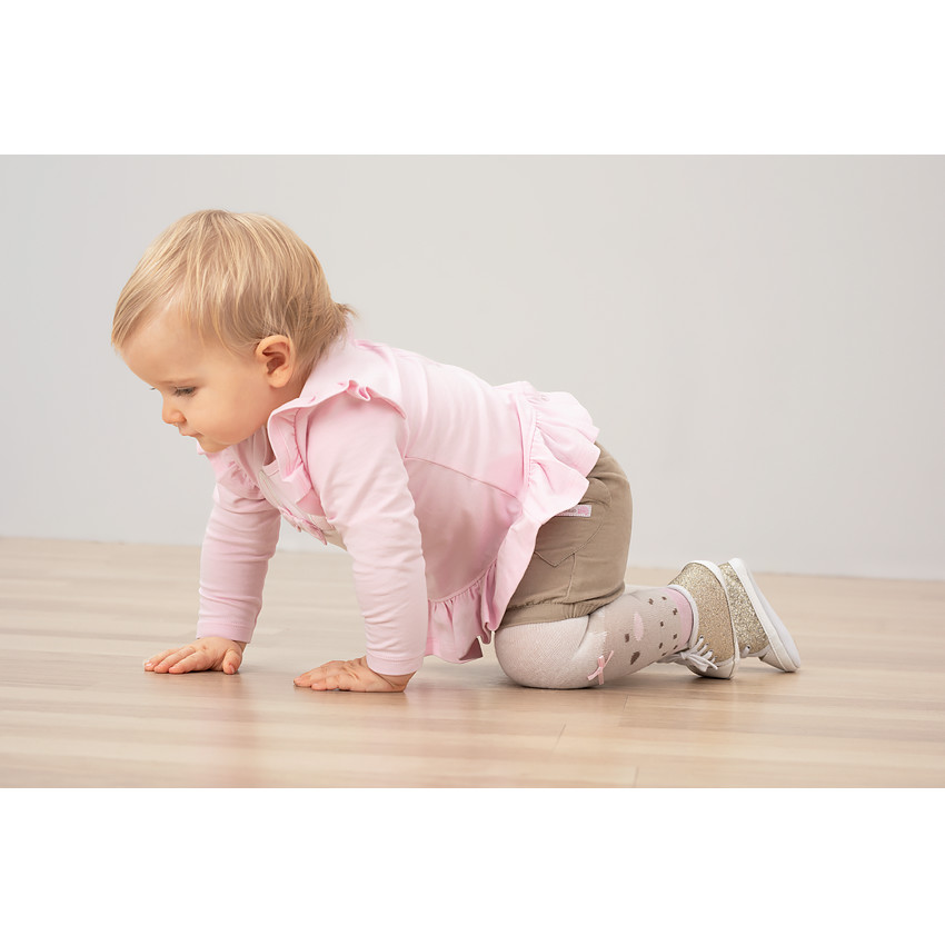 Pantalón corto de pana con bolsillos en forma de corazón 