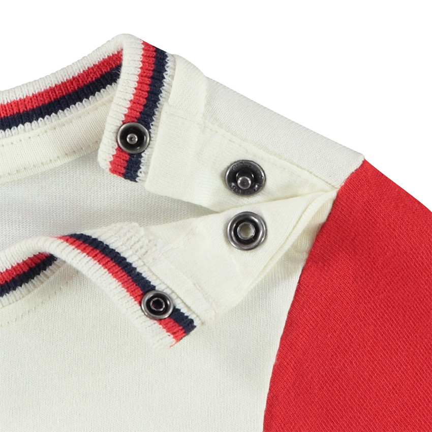 Camiseta de manga larga efecto colorblock para bebé niño 