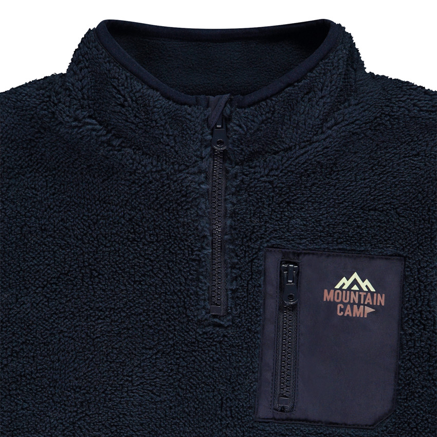 Sudadera de polar con cuello camionero para niño 