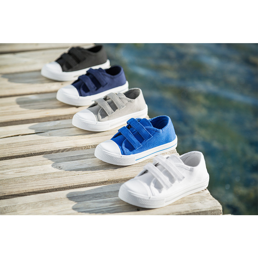 Zapatillas bajas de lona con velcro del 29 al 35 
