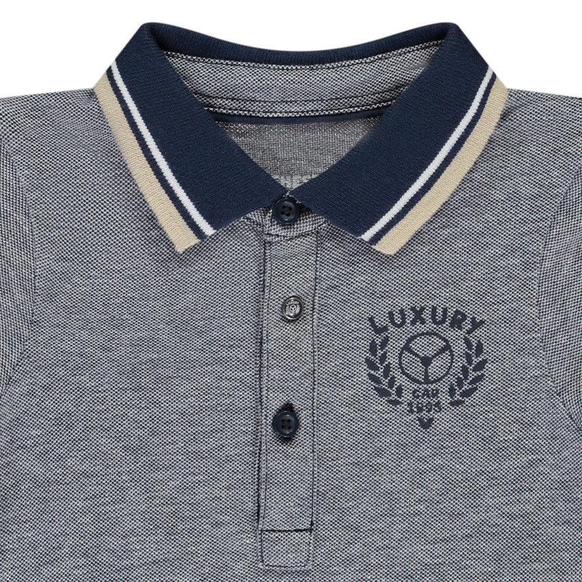 Polo de manga larga con estampado para bebé niño 