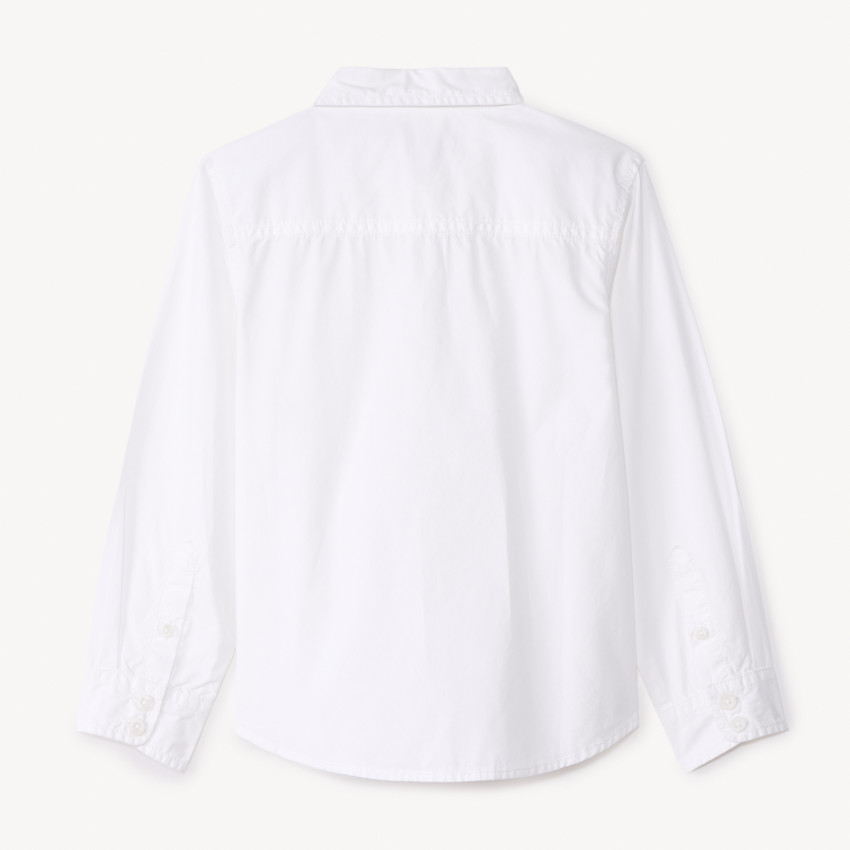 Chemise manches longues uni à poche pour garçon  