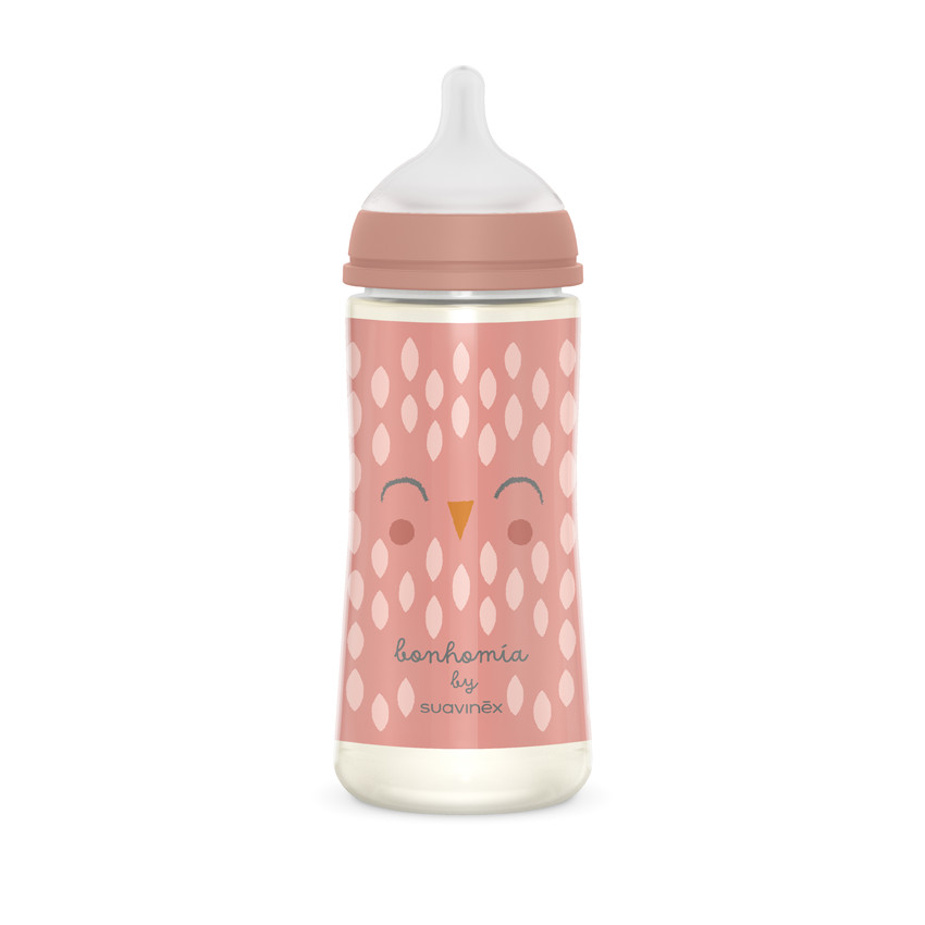 Biberon avec tétine SX Pro L Bonhomia rose 360 ml 